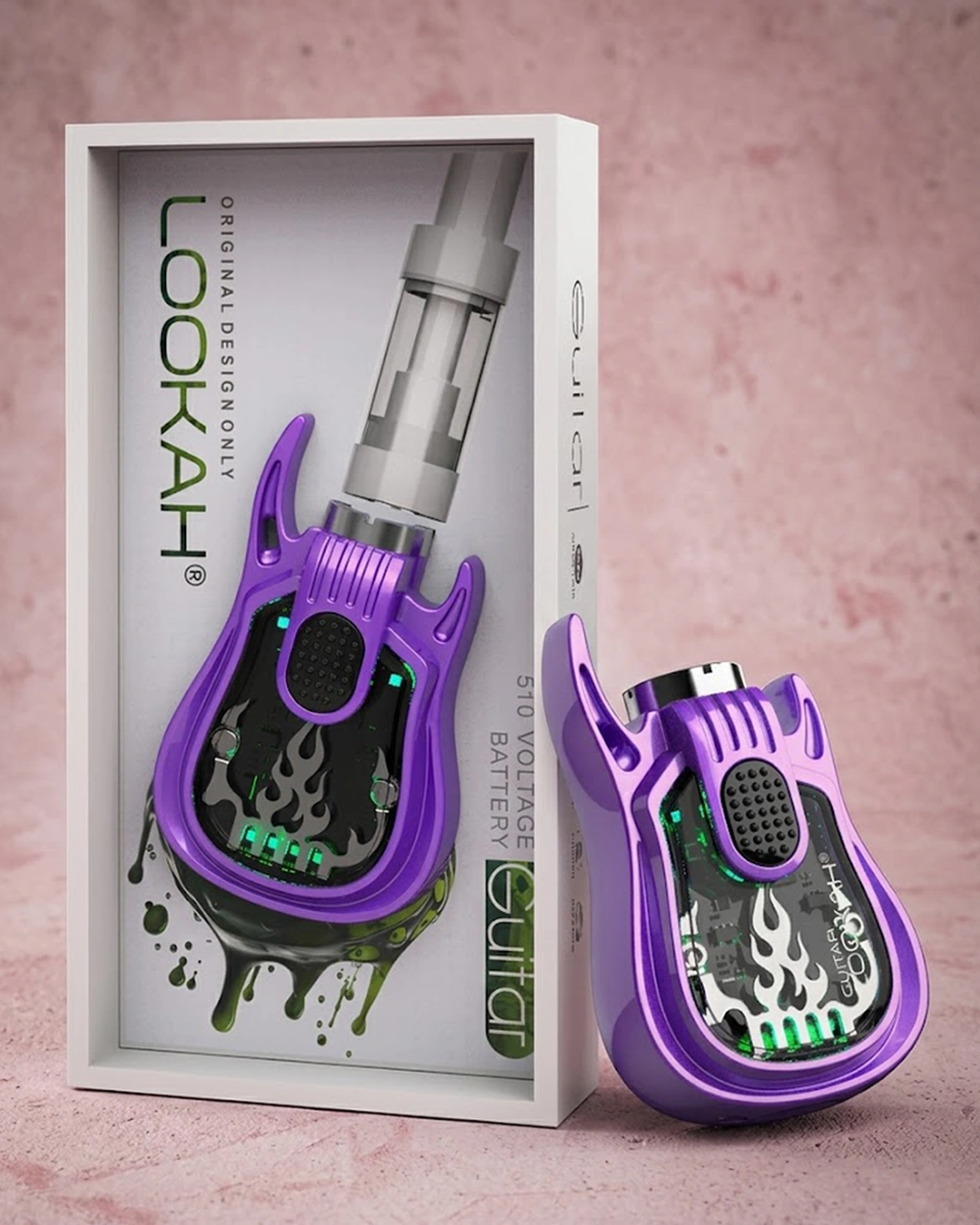 Lookah Guitar | 350 Mah 510 Vape Cart Battery Cartridge Batteries - Pipe420